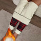 Leggings slim fit caldi a quadri per donna, altamente elastici